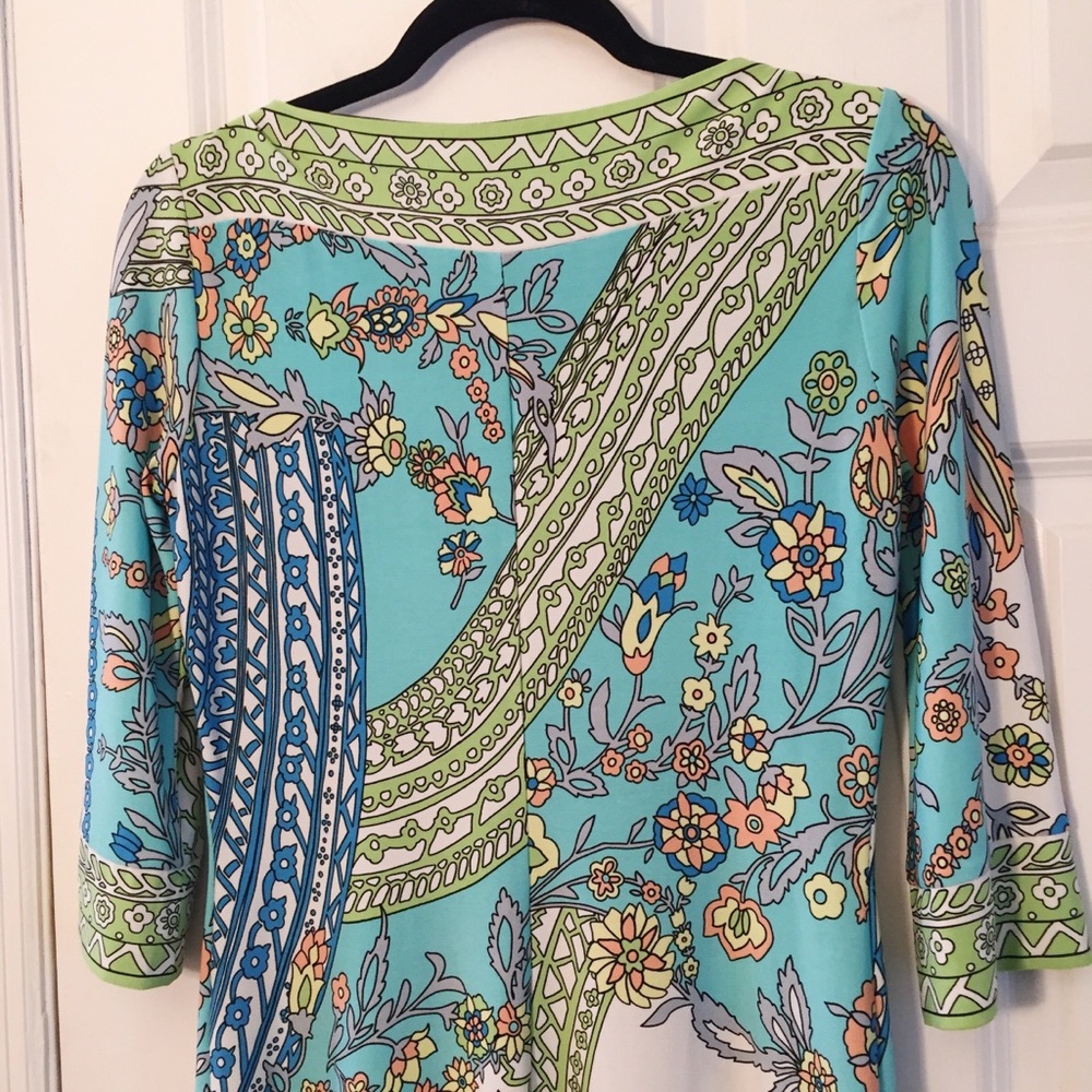 Donna Morgan 3/4 Sleeve Print Dress - Picture 3 of 6